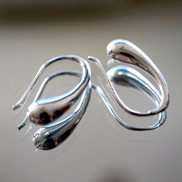 Sterling Silver Teardrop Earrings - Picture 3 of 8